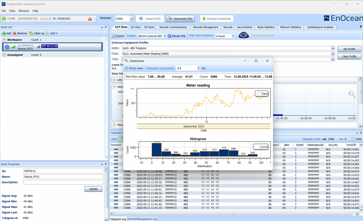 Screenshot DolphinView EnoSense Radon